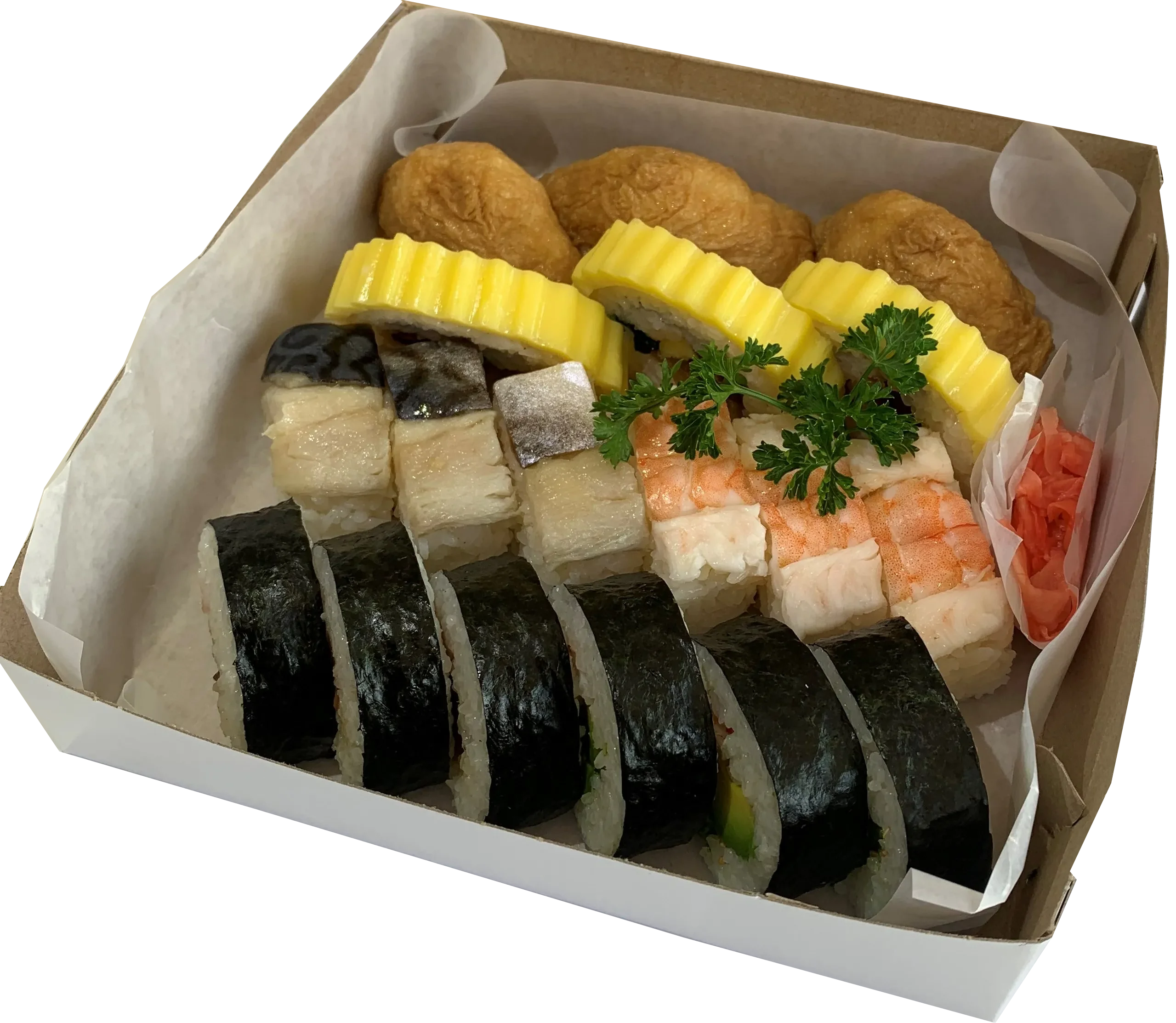 Opened Box of Sushi